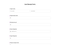 Lost Receipt Form Template