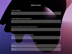 Webinar Quiz Template