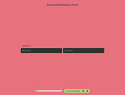 Personal Reference Form Template