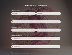 Employee 90-Day Review Form Template