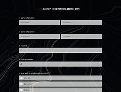 Öğretmen Tavsiye Formu Şablonu