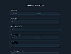 Danışmanlık Yönlendirme Formu Şablonu