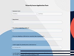 Paternity Leave Application Form
