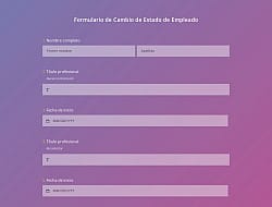 Employee Status Change Form Template