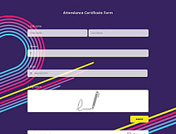 Attendance Certificate Form