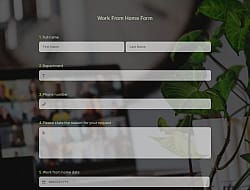 Work From Home Form 