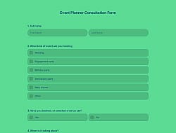 Event Planner Consultation Form Template 