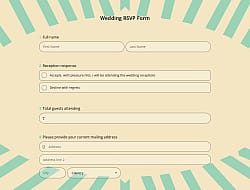 Wedding RSVP Form 