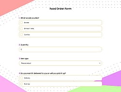 Food Order Form