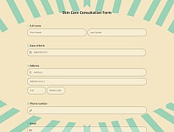 Skin Care Consultation Form