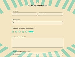 Restaurant Review Survey