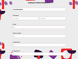 Employee Onboarding Form