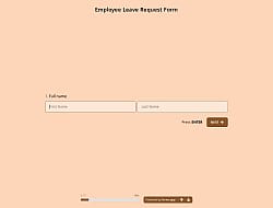 Employee Leave Request Form