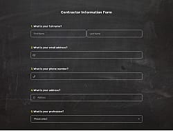 Contractor Information Form