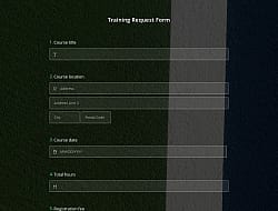 Training Request Form Template