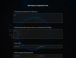 Workplace Complaint Form Template