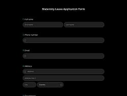 Maternity Leave Application Form