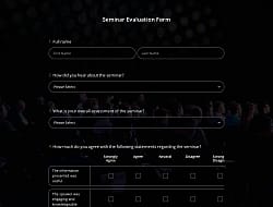 Modèle de Formulaire de Evaluation de Séminaire