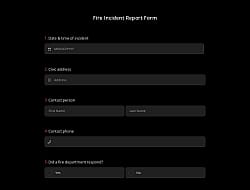 Fire Incident Report Form
