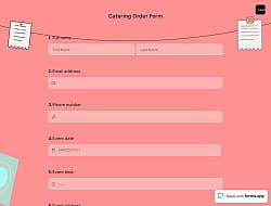 Catering Order Form