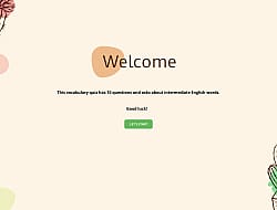 Vocabulary Quiz Template