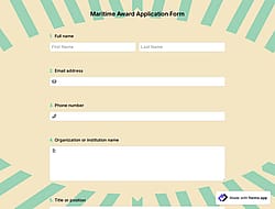 Maritime Award Application Form