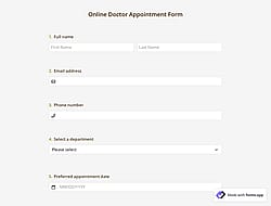 Online Doctor Appointment Form