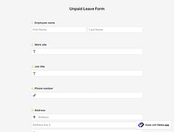 Unpaid Leave Form