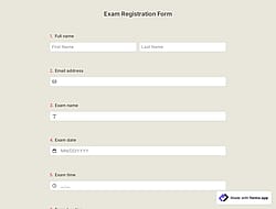 Exam Registration Form