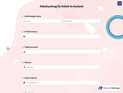 Arbeitsantrag für Arbeit im Ausland