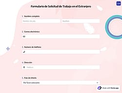 Formulario de Solicitud de Trabajo en el Extranjero