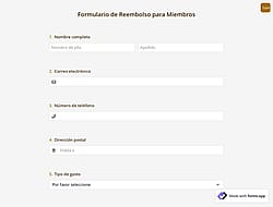 Formulario de Reembolso para Miembros