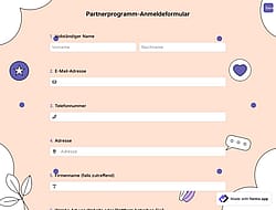 Partnerprogramm-Anmeldeformular