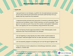 Microdermabrasion Consent Form