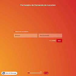 Modèle de formulaire de demande de location