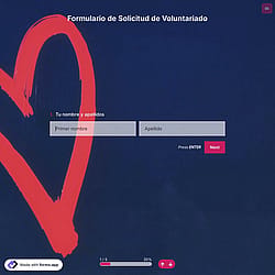 Plantilla Gratuita de Formulario de Solicitud de Voluntariado