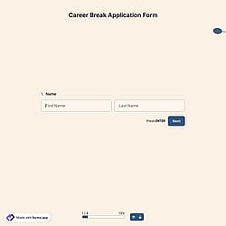 Career Break Application Form Template