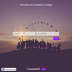 Modèle de Formulaire de Candidature Collège
