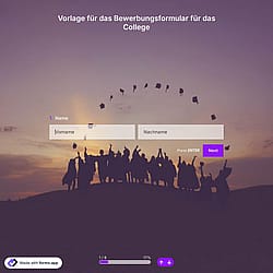 Vorlage für das Bewerbungsformular für das College