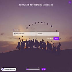 Plantilla de Formulario de Solicitud Universitaria