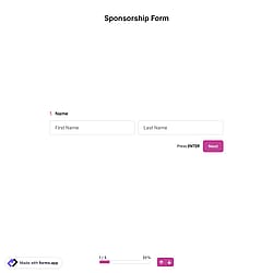 Sponsorship Form Template