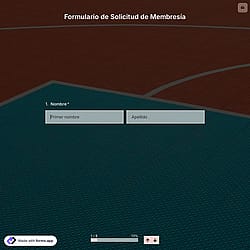 Plantilla de formulario de solicitud de membresía