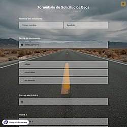 Plantilla de Formulario de Solicitud de Beca