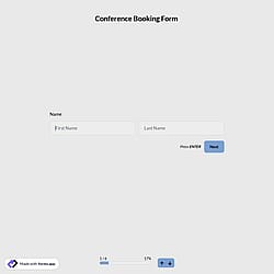 Conference Booking Form Template