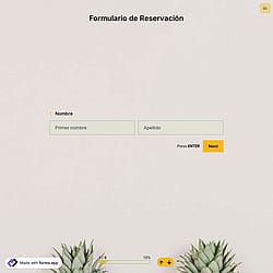 Formulario de Reservación