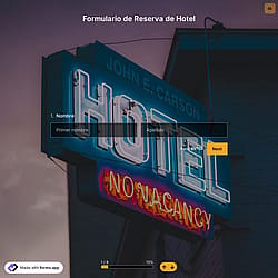 Plantilla de Formulario de Reserva de Hotel