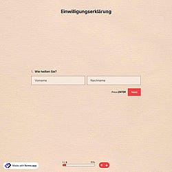 Vorlage für eine Einverständniserklärung