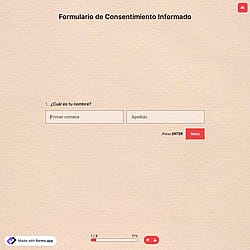 Plantilla de formulario de consentimiento informado