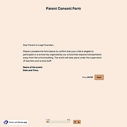 Parent Consent Form Template