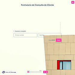 Plantilla de formulario de consulta de clientes